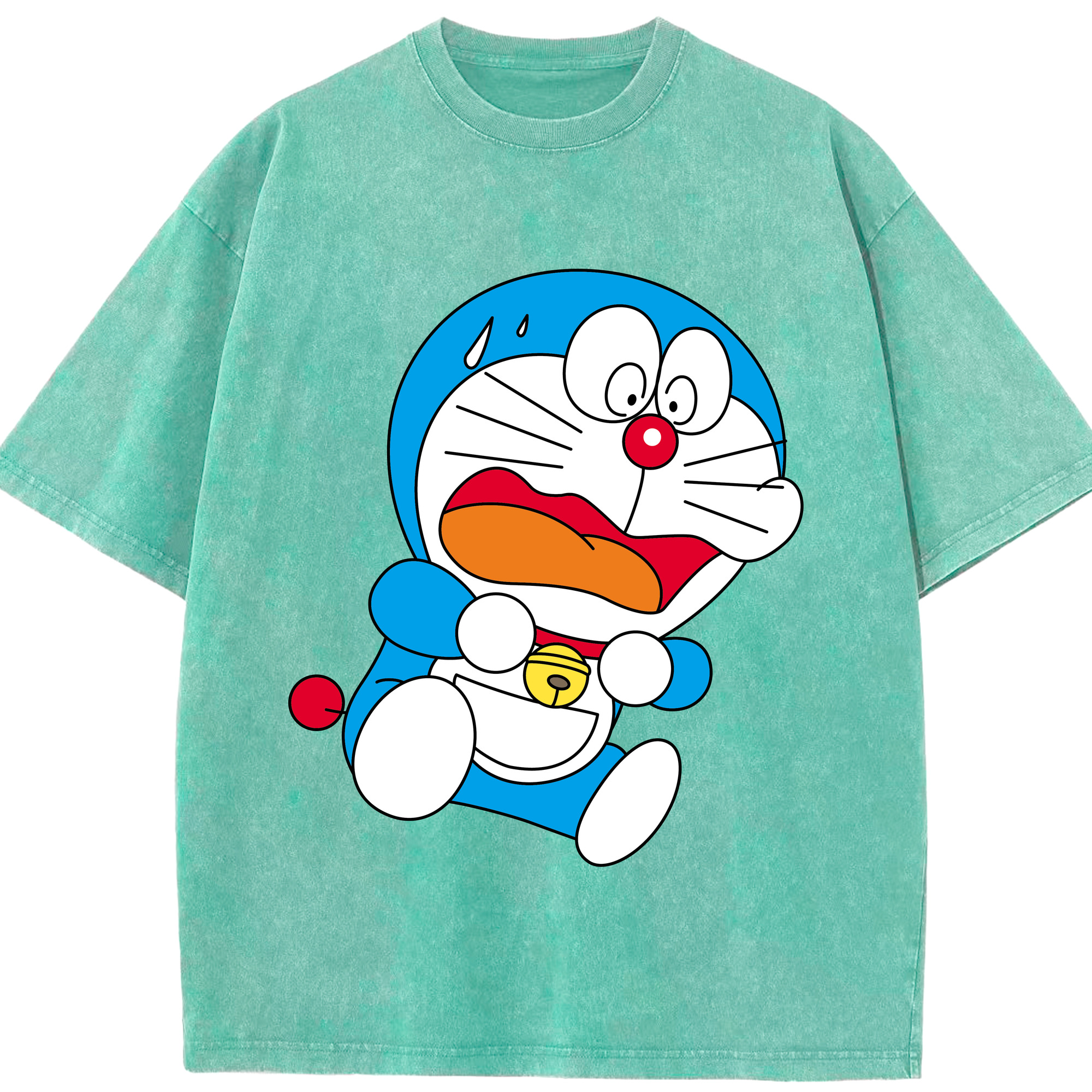 （画像用） ドラえもん Doraemon 綿100% ヴィンテージ風 半袖Tシャツ（フロントプリント）